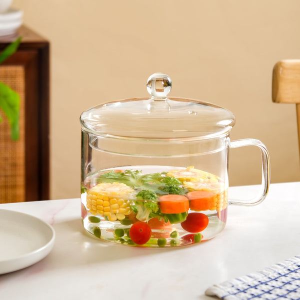 Borosilicate Multipurpose Glass Cooking Pot 2100ml